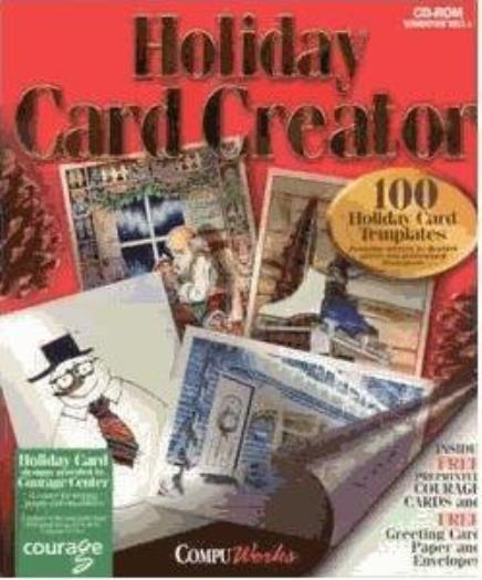 Holiday Card Creator PC CD 100 festive template personalize greeting clip artist