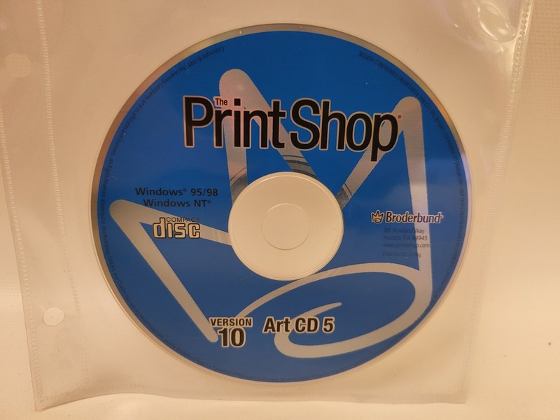 Broderbund Print Shop / Deluxe 9 Disc CD Set for Windows 95 98 NT w/1-7 Art CD's gallery