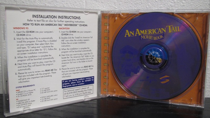 An American Tail Animated Movie Book (PC, 1998) By Sound Source gallery