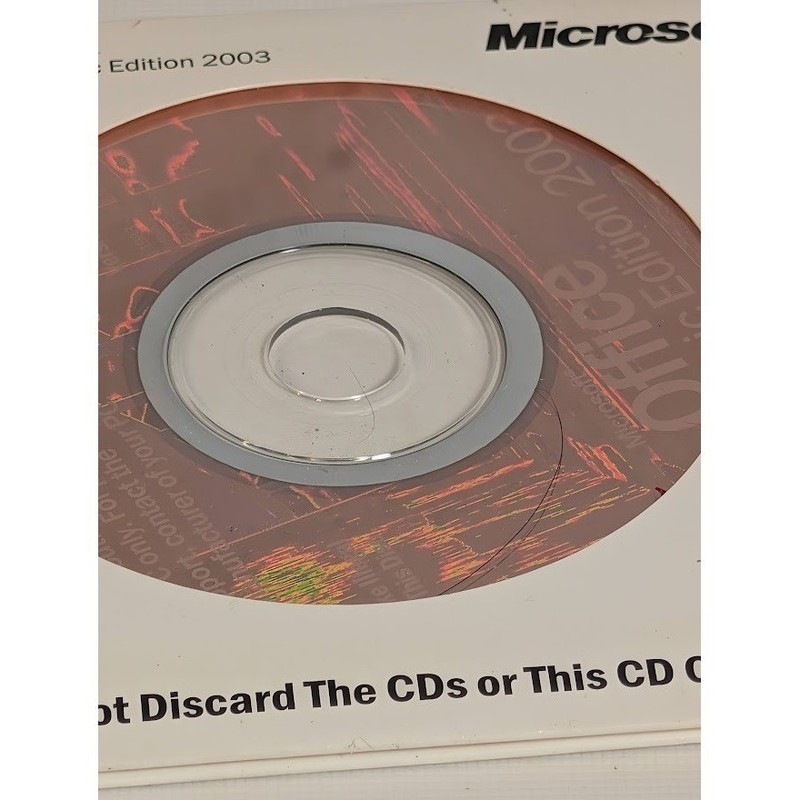 Microsoft Office Basic Edition 2003 PC Software CD White Excellent Vintage gallery