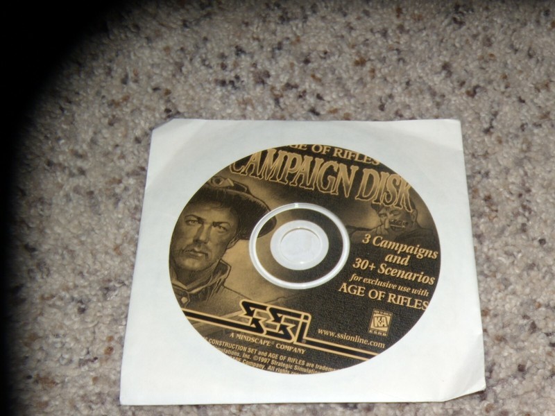 Wargame Construction Set III: Age of Rifles Campaign Disk (PC, 1997) Game