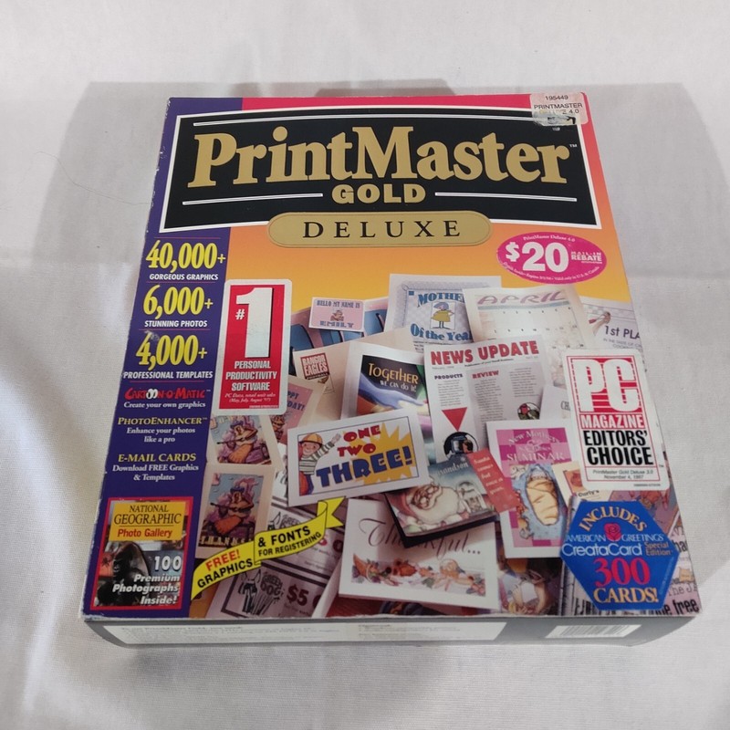 Print Master CD Manual Windows/Mac Mindscape gallery