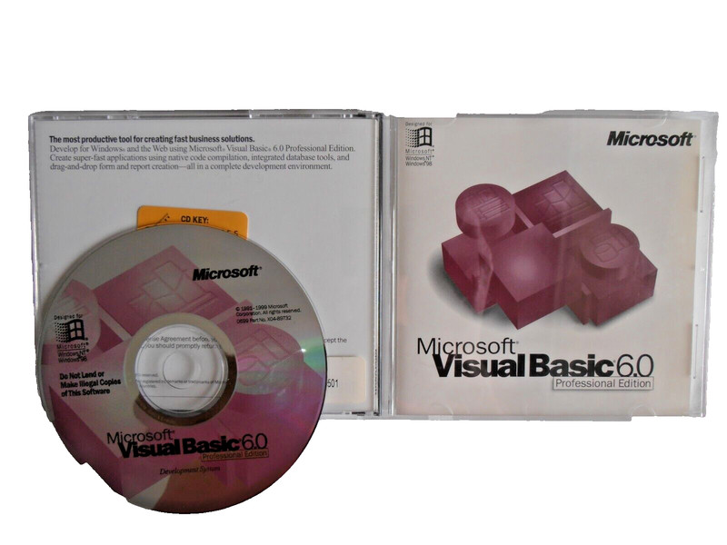 Microsoft Visual Basic 6.0 Professional 6 PRO FULLVER for Windows 11 203-00768 gallery