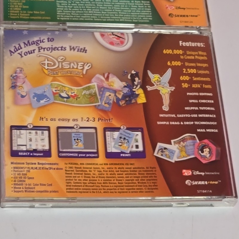 Disney Print Creations Collection 1 + Winnie the Pooh PC CD Rom 2 Pack New gallery