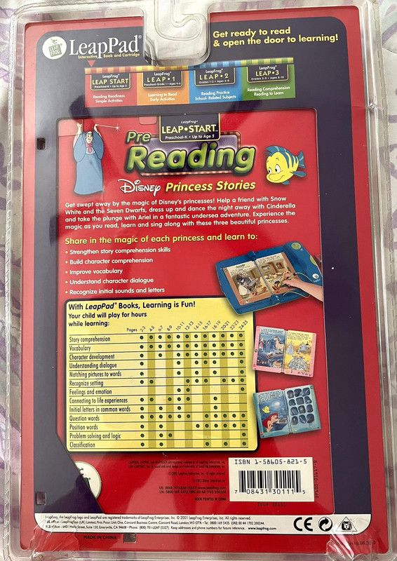 LeapFrog Leap Start Pre-K Pre-Reading Disney Princess Stories Book & Cartridge gallery