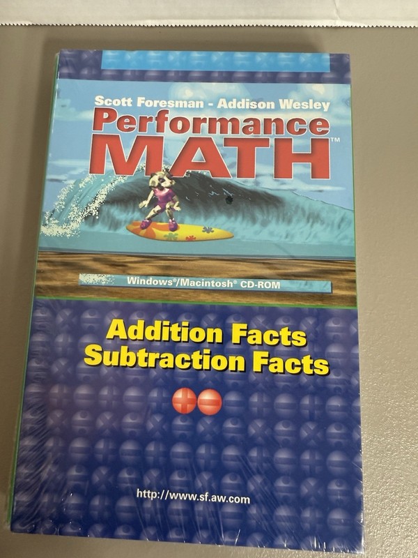 Vintage Performance Math Software “Addition Facts Subtraction Facts” (Sealed)