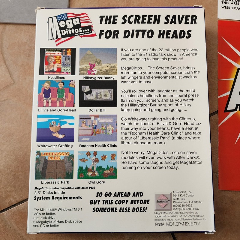 Vtg 1995 Aristo-soft "Mega Dittos" Screen Saver V 1 For Windows And Mac gallery
