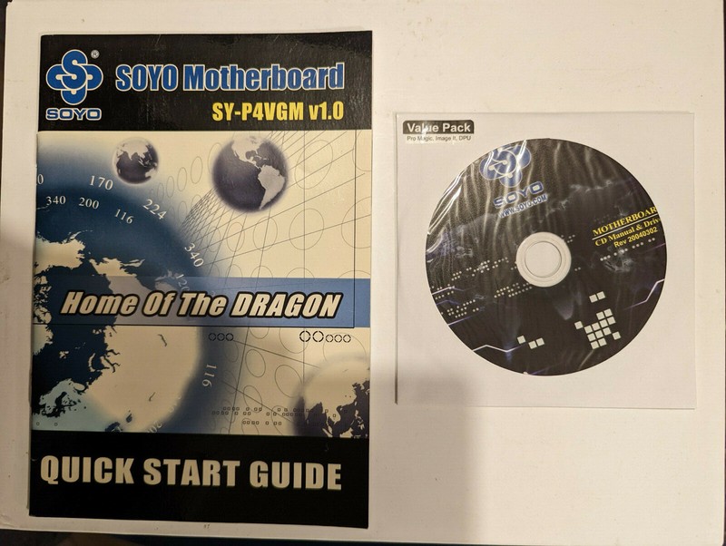 SOYO SY-P4VGM Manual Drivers and Utilities CD/DVD