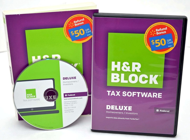 NEW H&R Block 2014 DELUXE Homeowner/Investor Tax Software taxes FEDERAL ONLY CD gallery