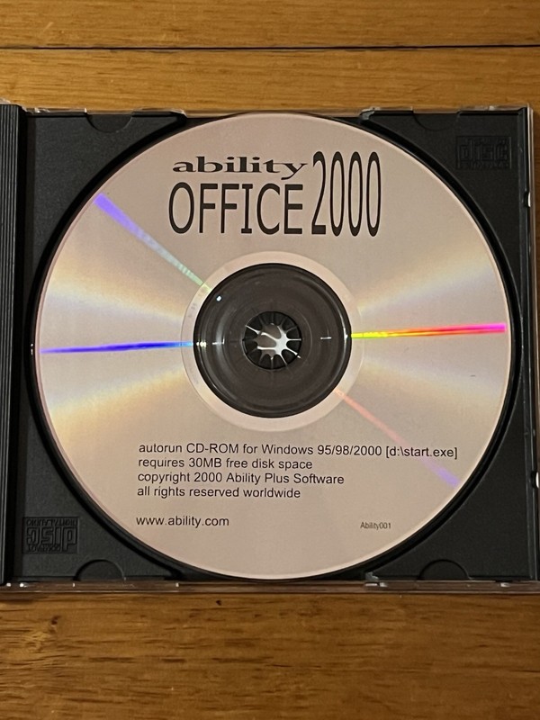 Ability Office 2000 PC CD ROM Computer Software For Windows 95, 98 & 2000 gallery