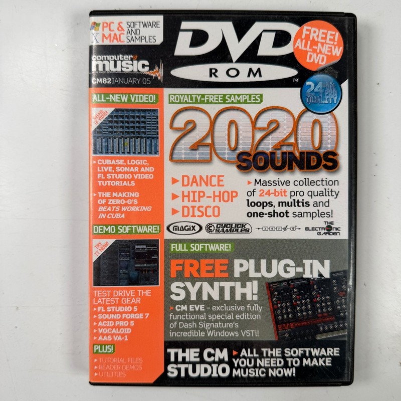 Computer Music CM82 January 05 DVD ROM PC MAC Royalty-Free 2020 Sounds Samples
