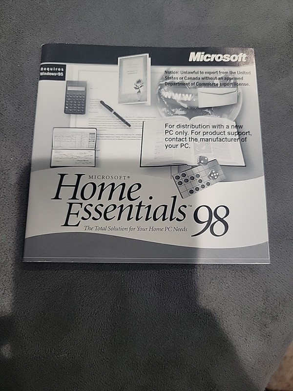 Microsoft Home Essentials 98 Disc, Manual, & Certificate Of Authenticity gallery