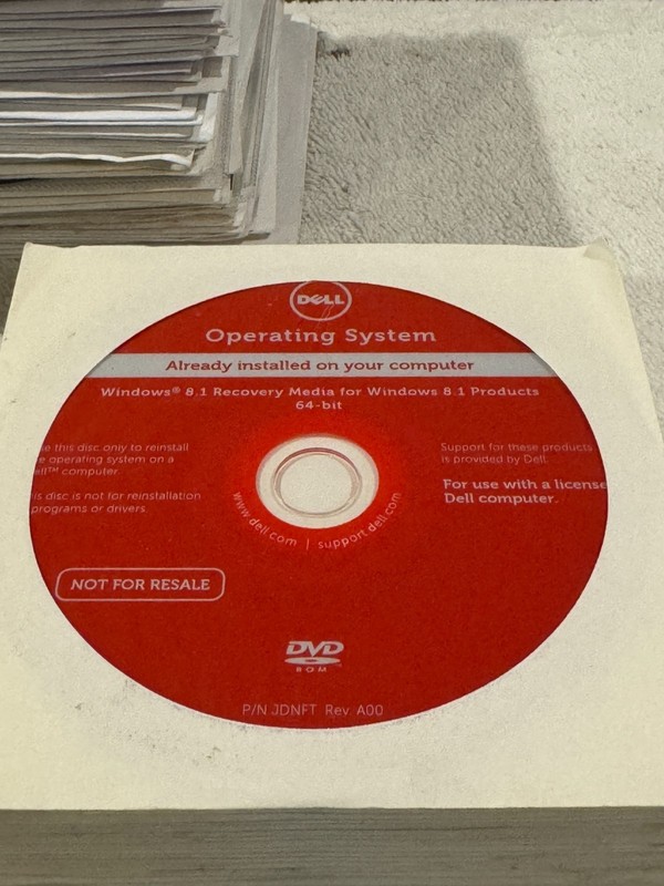 Dell Operating System Win 8.1 Recovery Media 64bit – CD ONLY NEW/SEALED!!!