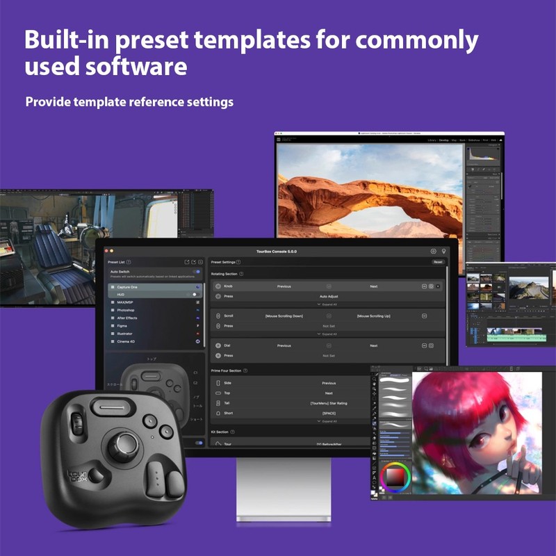 TourBox Lite Custom Bluetooth Controller Digital Painting Editing gallery