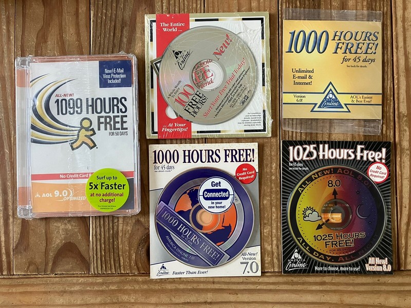 AOL Assortment w/ Versions: 4.0, 6.0, 7.0, 8.0, 9.0