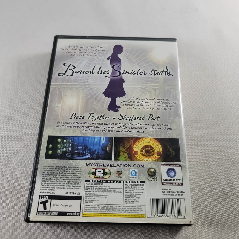 📦 Myst IV: Revelation -- Limited Edition (Windows/Mac DVD-ROM, 2004 w/ Manual) gallery