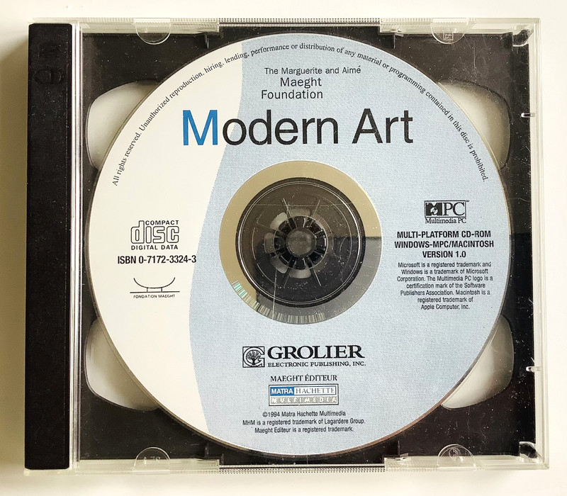 Modern Art CD Maeght Foundation Mac & Windows Version 1 Grolier