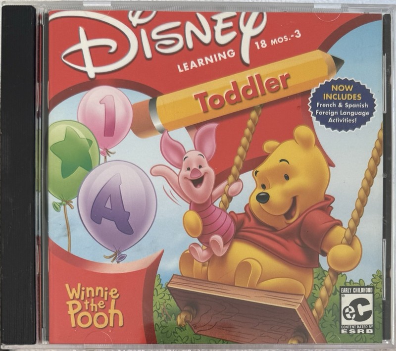 Disney Winnie The Pooh Toddler Learning LN CD Windows 18 MOs -3 Free Shp