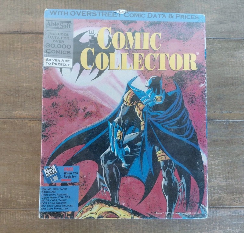 1993 AbleSoft “The Comic Collector” IBM/Tandy MS-DOS 3.5” & 5.25” Discs SEALED
