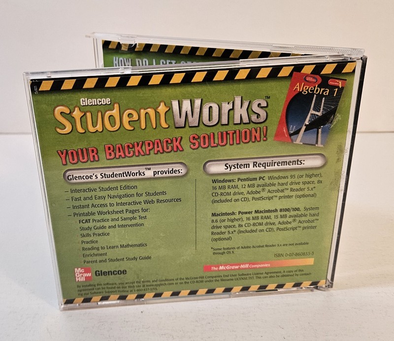 Student Works Glencoe Algebra 1 Florida Edition CD McGraw Hill Windows Mac gallery