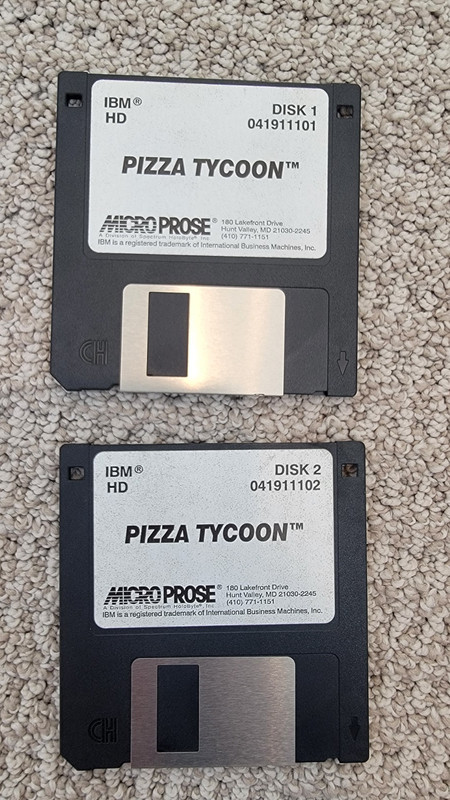 Pizza Tycoon 1994 MicroProse PC Game Floppy Disk - Big Box Complete / CIB! gallery