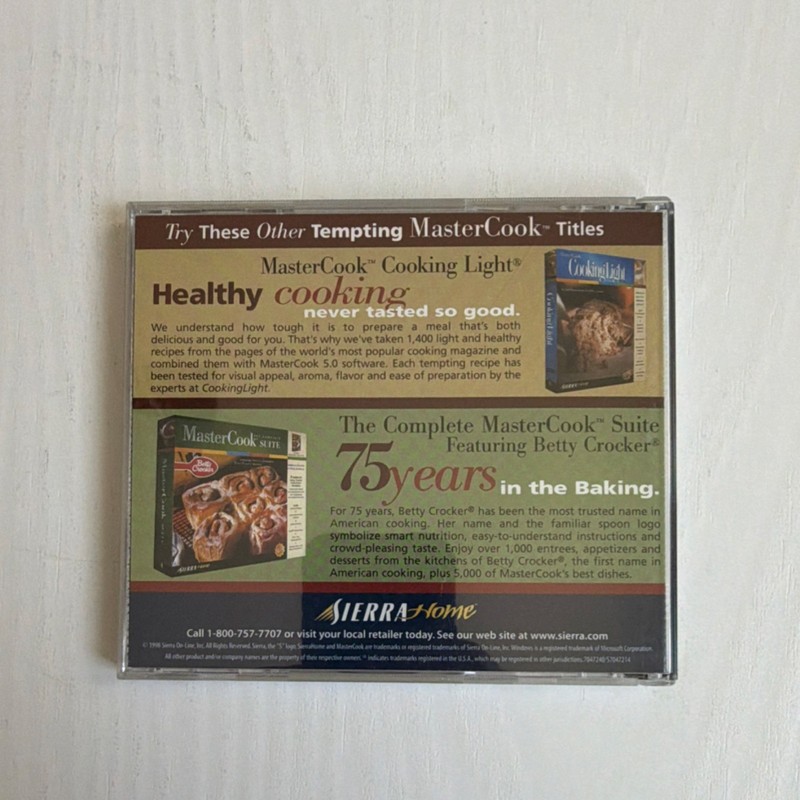 Sierra Home MasterCook Deluxe 5.0 Cooking Software CD Recipe Manager Kitchen gallery