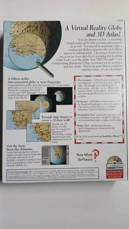 3D Talking Globe CD-ROM Small Blue Planet Windows & Macintosh New Sealed gallery