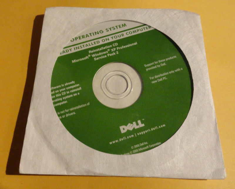 Dell Windows XP Professional Service Pack 2 SP2 OS Reinstallation CD-ROM JY011