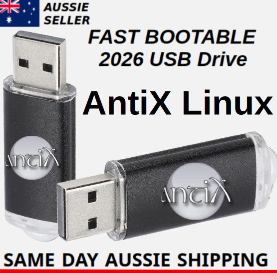Antix Linux Latest Version Australian Shipping Bootable USB Flash Drive Fast