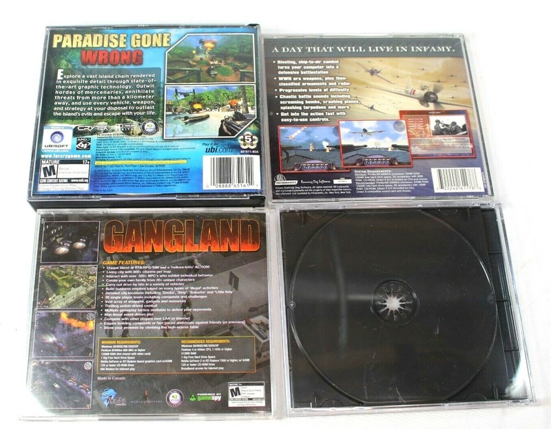 Lot of 4 CD-Rom Computer Software Games Gangland, Far Cry, Pearl Harbor, More! gallery