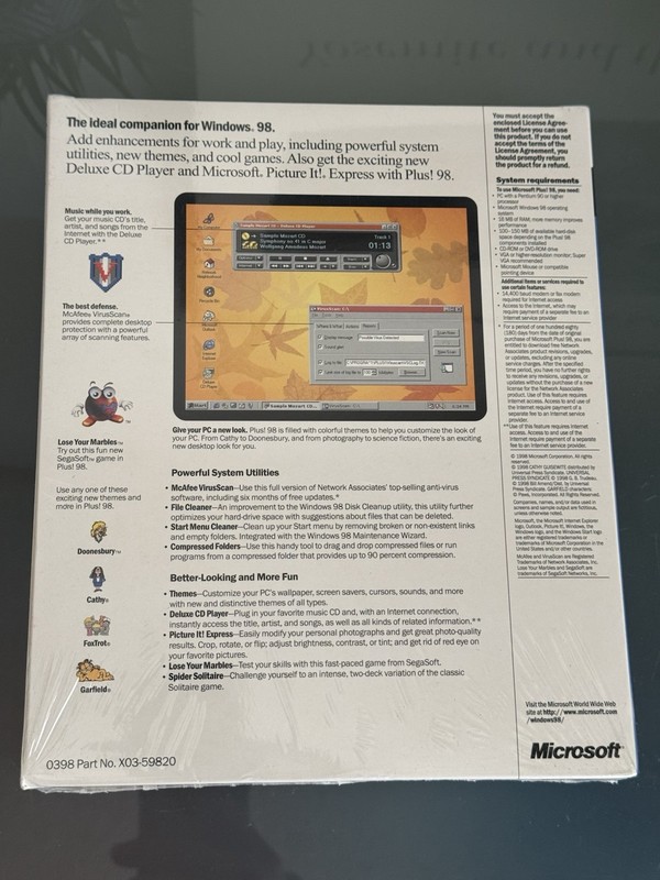 Microsoft Plus for Windows 98 - Companion for Windows 98 New gallery