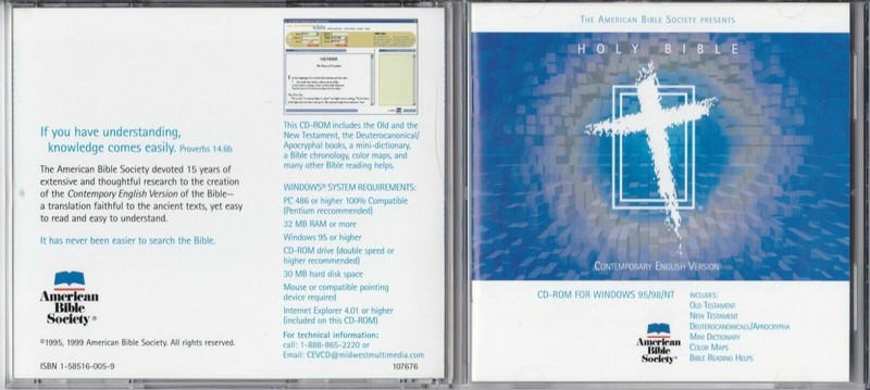 Holy Bible by The American Bible Society (CD-ROM for Windows 95/98/NT) gallery