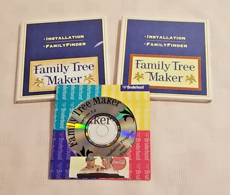 Family Tree Maker Versions 5.0, 6.0, and 7.0 Installation Disks – Preowned