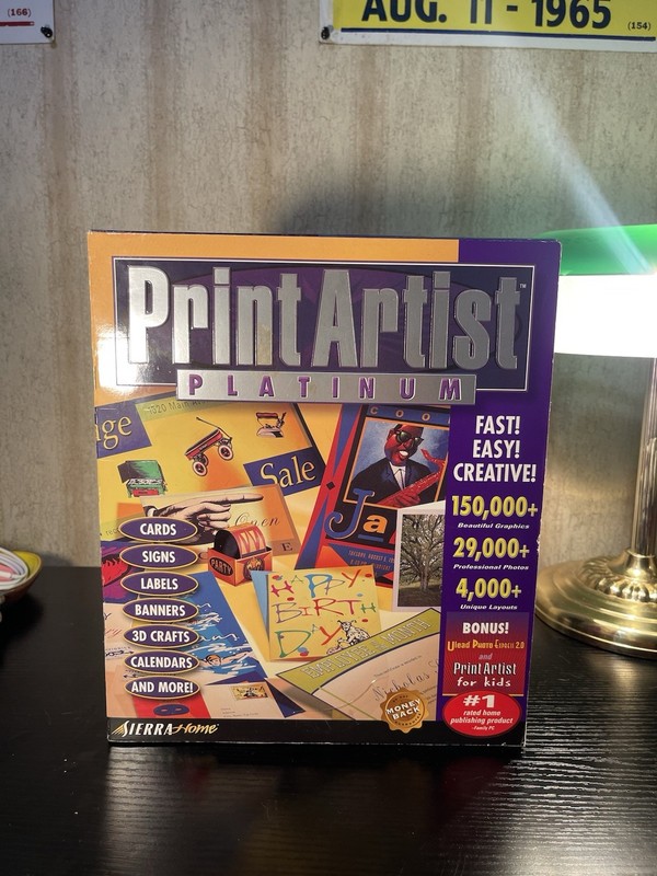 Print Artist Platinum PC CD Rom Software-Rare Vintage Complete 12 Disc Unused gallery