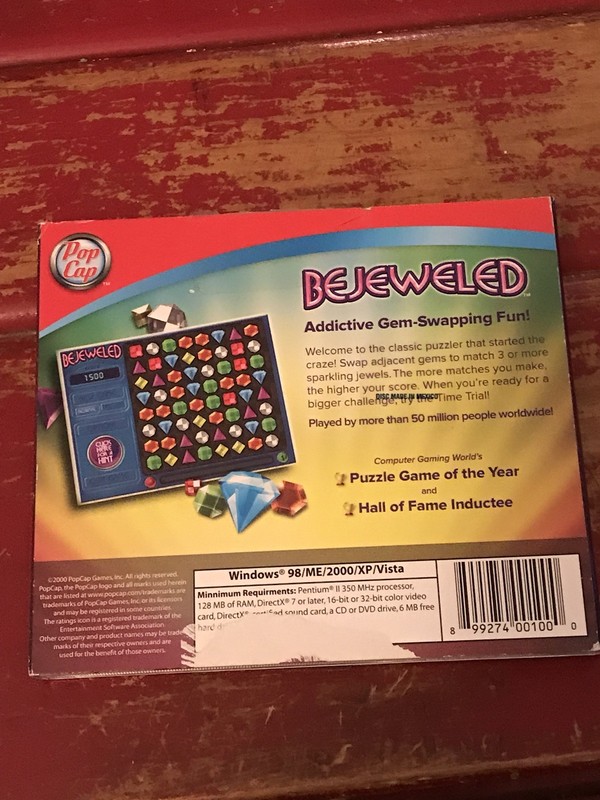 Bejeweled 1 PC CD (Win 98/Me/2000/XP/Vista) FREE Shipping gallery