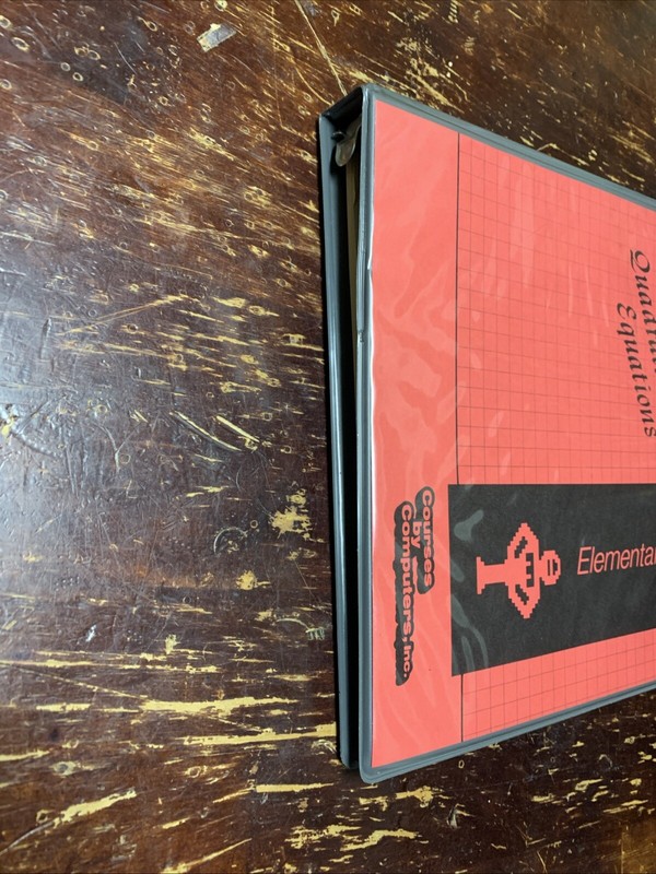 Quadratic Equations Elementary Algebra Apple II Computer Disks School Kit gallery