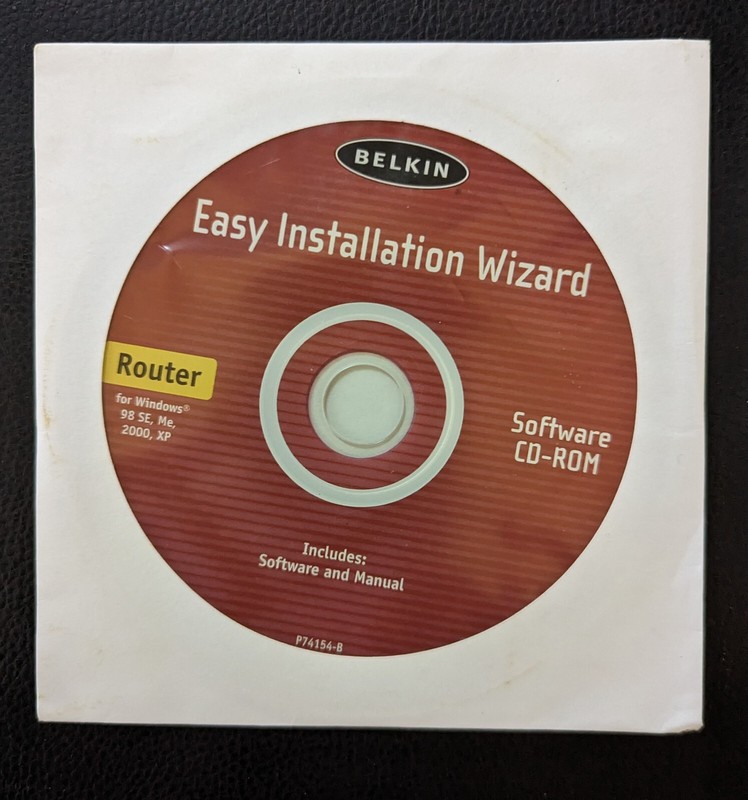 Belkin – Router – Easy Installation Wizard Software CD-ROM – P74154-B disc only