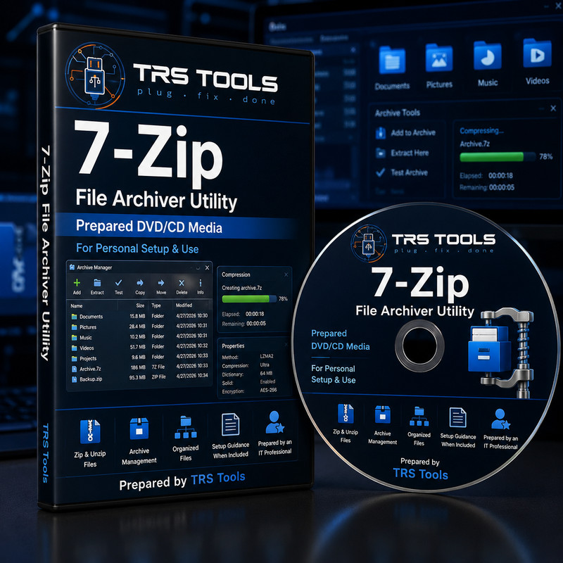 7-Zip File Archiver CD Prepared Physical Media