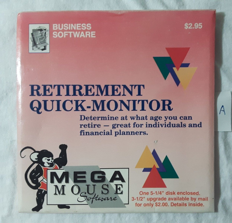 Retirement Quick-Monitor retro 5.25″ floppy disk FREE SHIPPING 1994 SEE NOTE