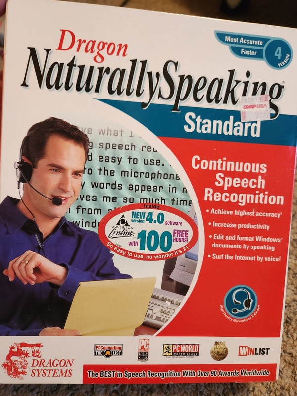 💥 Vtg 90s Dragon Naturally Speaking Standard Version 4 (PC) Win 95 CD-ROM gallery