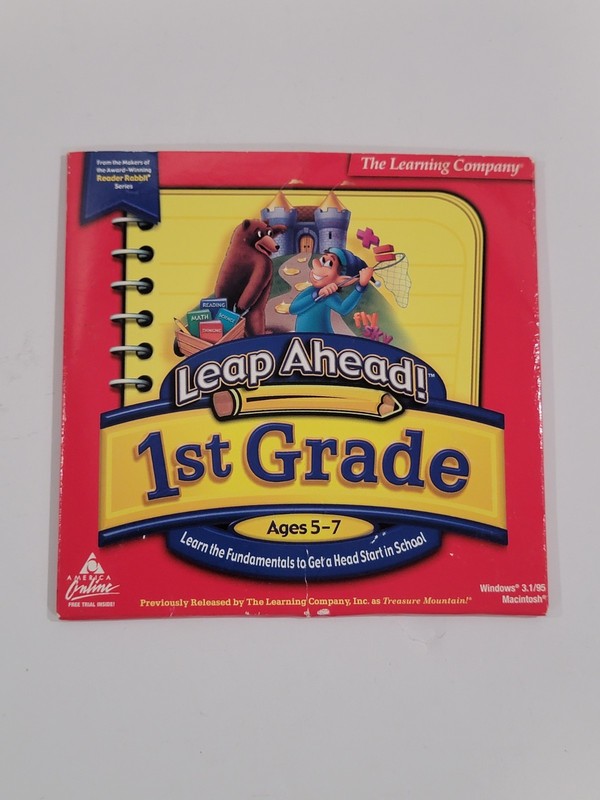 Leap Ahead 1st Grade PC MAC/Windows CD-ROM – Learning Kids Teaching Fundamentals