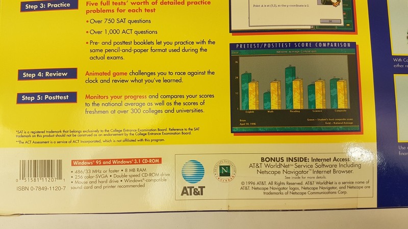 Davidson Personal Trainer SAT & ACT NEW SEALED PC BIG BOX CD-ROM Win95 Win311 gallery