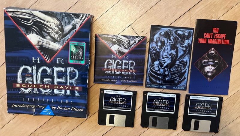 HR Giger Cyber Dreams Screen Saver 3.5 Floppy Discs 1995