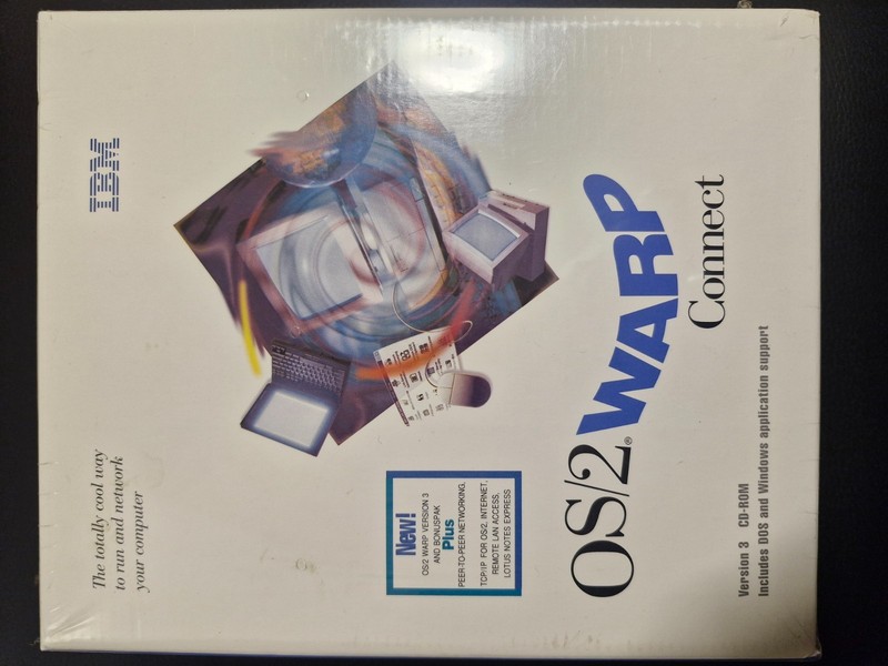 Sealed IBM OS/2 Warp Version 3 Connect + BonusPak - Vintage Big Box - AS NEW