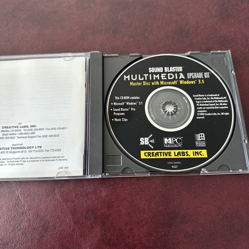 Sound Blaster Multimedia Upgrade Kit - Master Disc w/ Windows 3.1 & SB Programs gallery