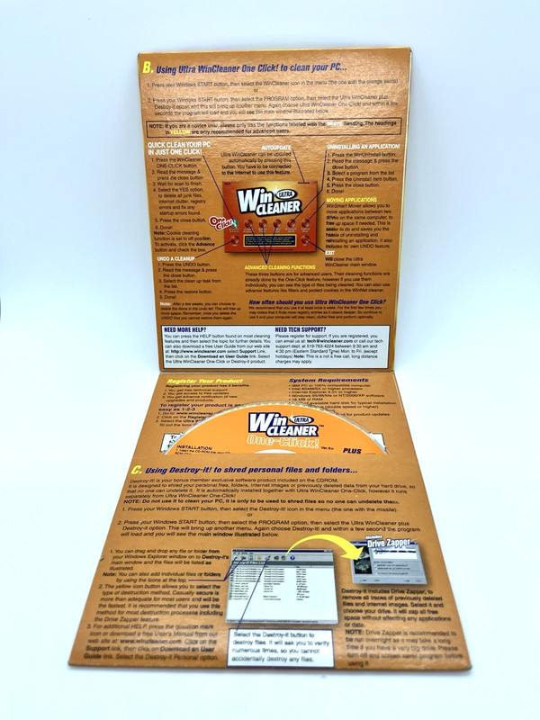 Ultra WinCleaner One-Click Ver 8.x PC Utility Software CD Windows XP 98 95 + gallery