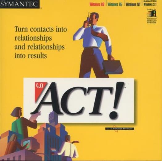 Act! 4.0 PC CD organize customer business contact address information management