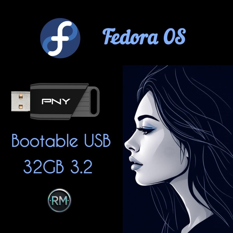 Fedora Linux Bootable USB Drive | Live + Full Installer | 32GB 3.2