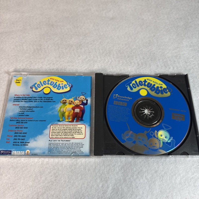 Play with the Teletubbies BBC 1998 PC CD-ROM Windows 98/95 UK Kids Game Vintage gallery