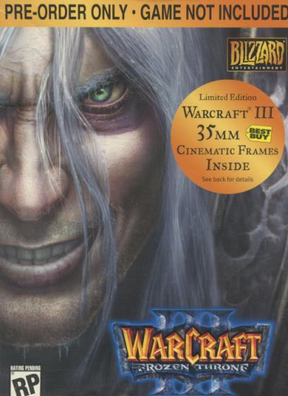 WarCraft III: The Frozen Throne Pre-Order Limited original 35mm film frames! BOX